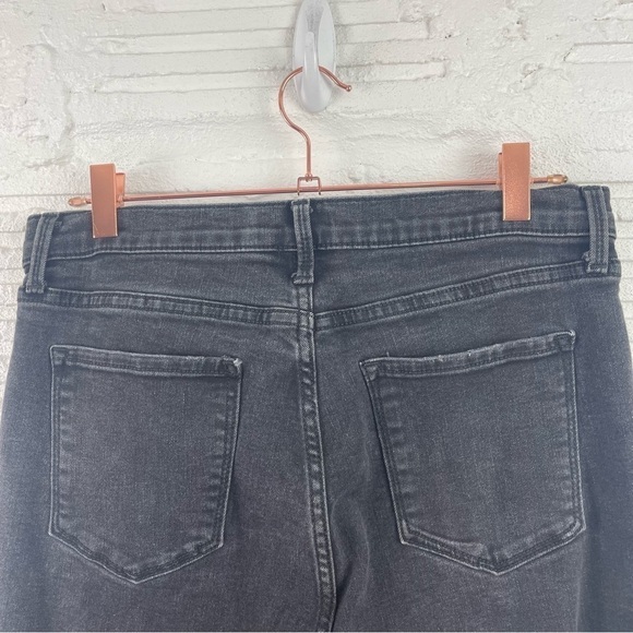 Banana Republic High Rise Skinny Jeans Black Wash Distressed Size 10 - Picture 9 of 14